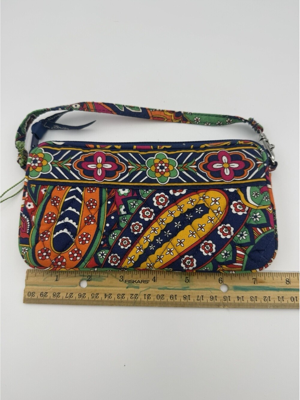 NWT Vera Bradley Venetian Navy Paisley Gusseted Style Navy Multicolor Wristlet - Picture 3 of 5